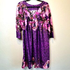 Anthony Richards mumu 💗 EUC 💗 animal &  floral print 💗 1X